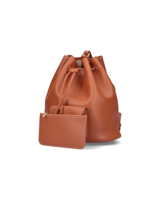 Zaino "Extra Drawstring" di Loro Piana in Orange