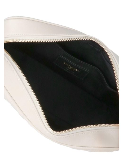 Saint Laurent White "Camera Lou" Crossbody Bag