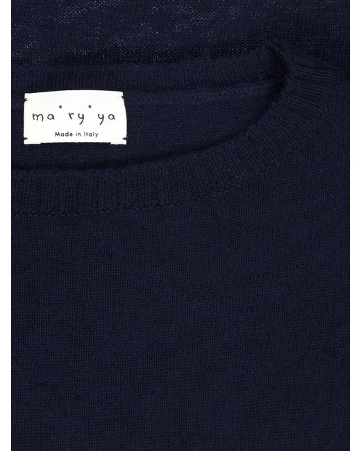 Ma'ry'ya Blue Virgin Wool Sweater