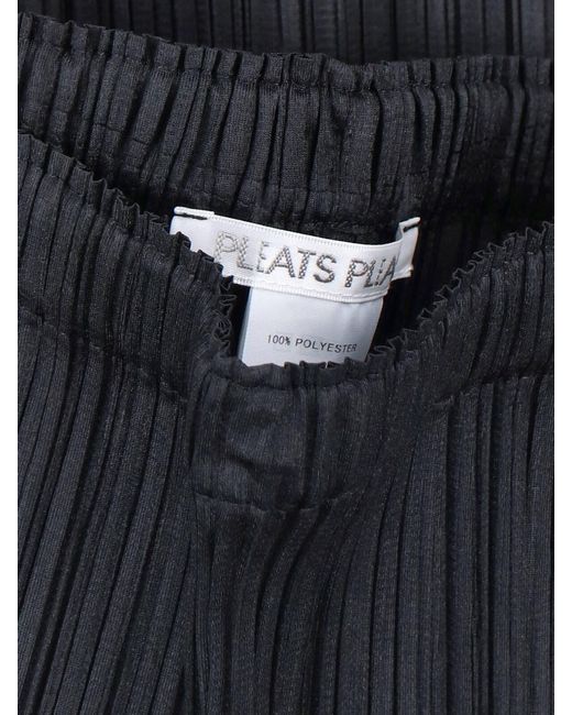 Pleats Please Issey Miyake Blue Trousers Polyester