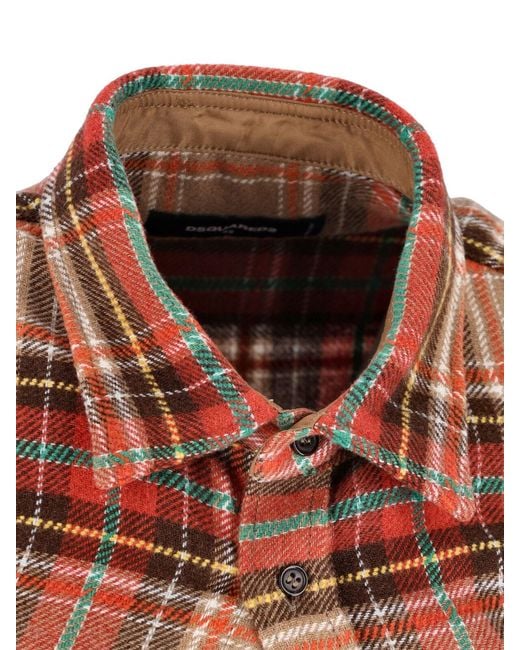 DSquared² Brown Shirt "D2 Cottage Military" for men