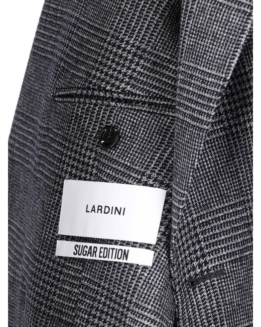 Lardini Gray Double-Breasted Wool Blazer for men