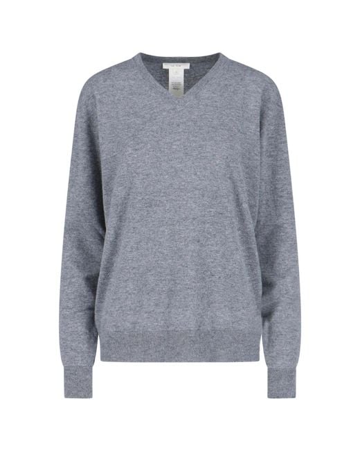 The Row Gray 'Nian' Cashmere Sweater
