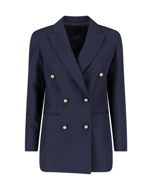 Seafarer Blue Double-Breasted Blazer "Betty"
