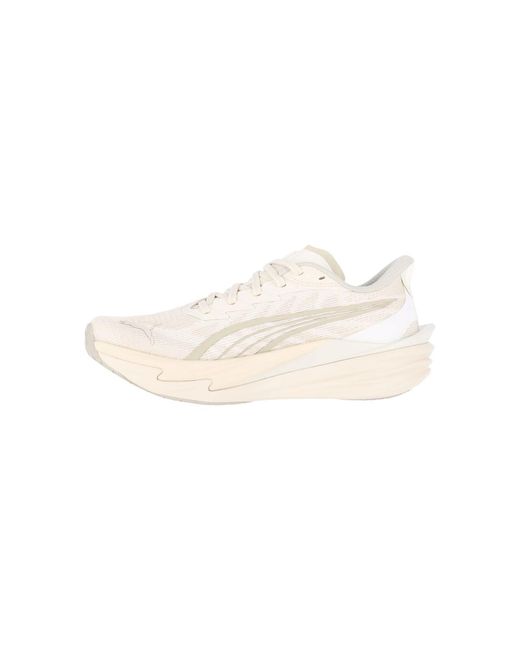 PUMA White Neutral Streamlined Mesh Upper Sneakers