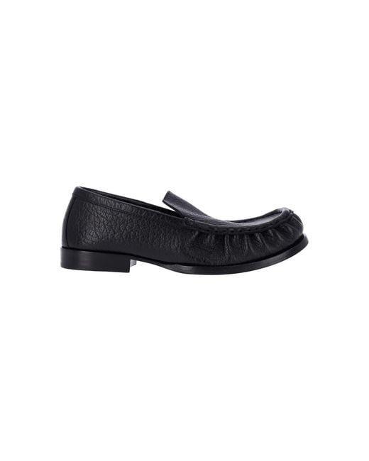 Dries Van Noten Black Leather Loafers