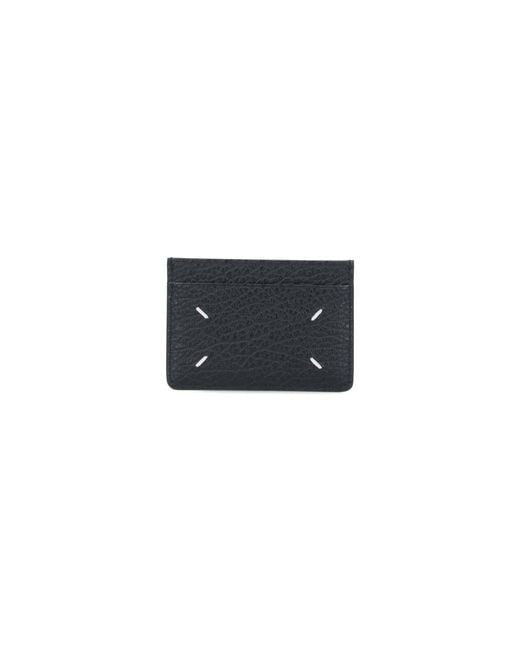 Maison Margiela Black Italian Leather Wallet With Viscose Lining