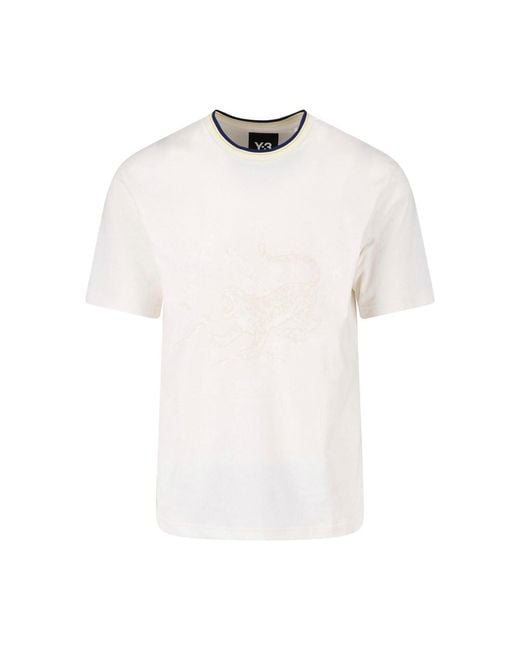 Y-3 White X Wales Bonner Printed T-Shirt