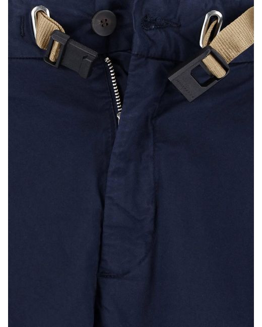 White Sand Blue Shorts With Belt for men
