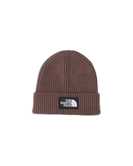 The North Face Brown 'box' Beanie