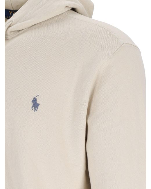 Polo Ralph Lauren White Logo Zip Sweatshirt for men