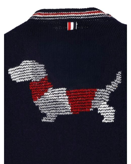 Thom Browne Blue Cardigan "Hector" for men