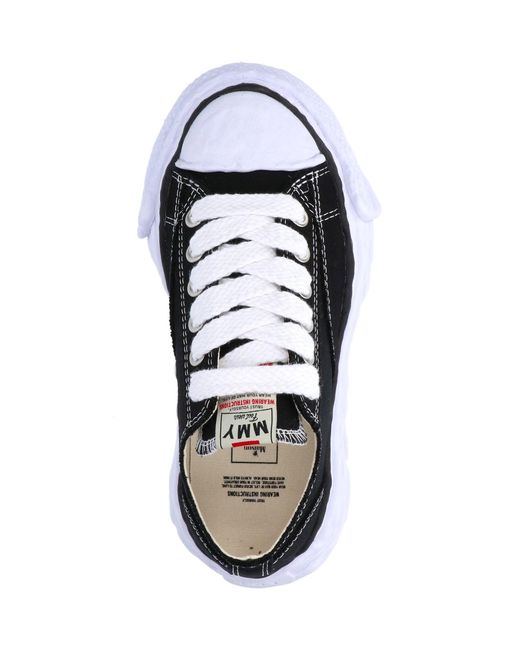 Maison Mihara Yasuhiro Black Cotton Upper Sneakers With Rubber Sole