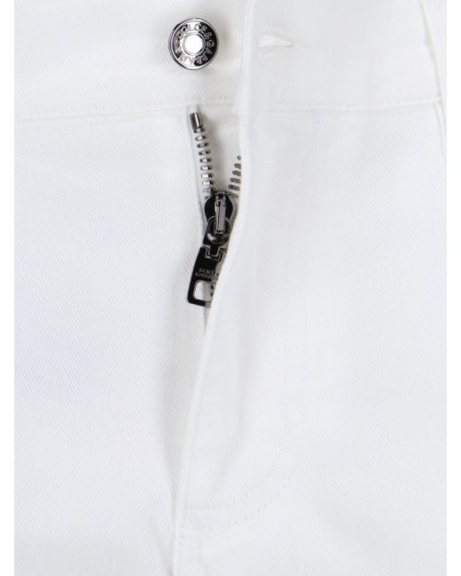 Dolce & Gabbana White Stretch Jeans for men
