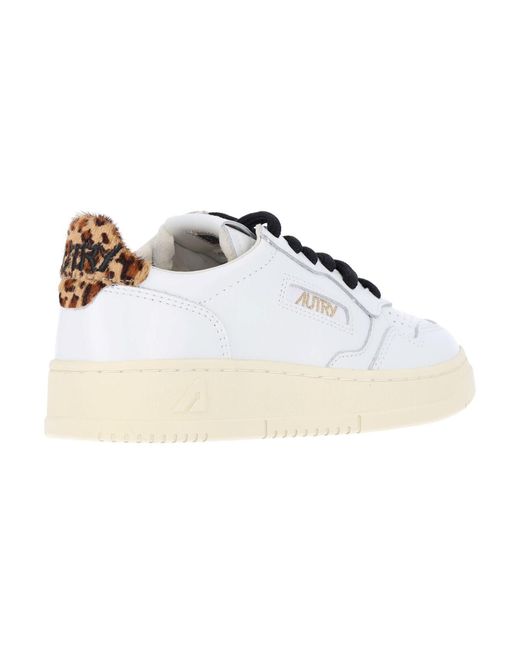 Autry White Classic Leather Low-Top Sneakers For