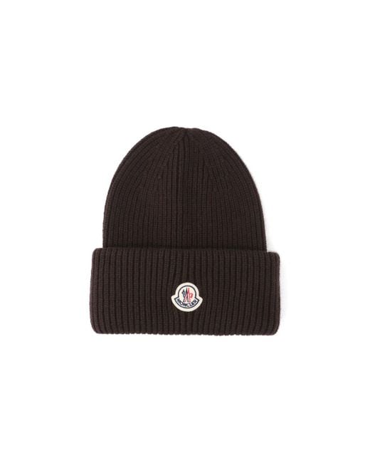 Moncler Black Virgin Wool And Cashmere Beanie for men