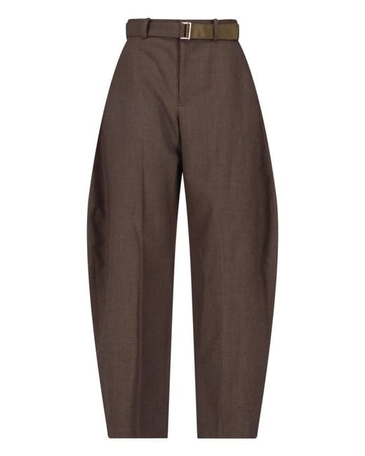 Sacai Brown Wool Pants
