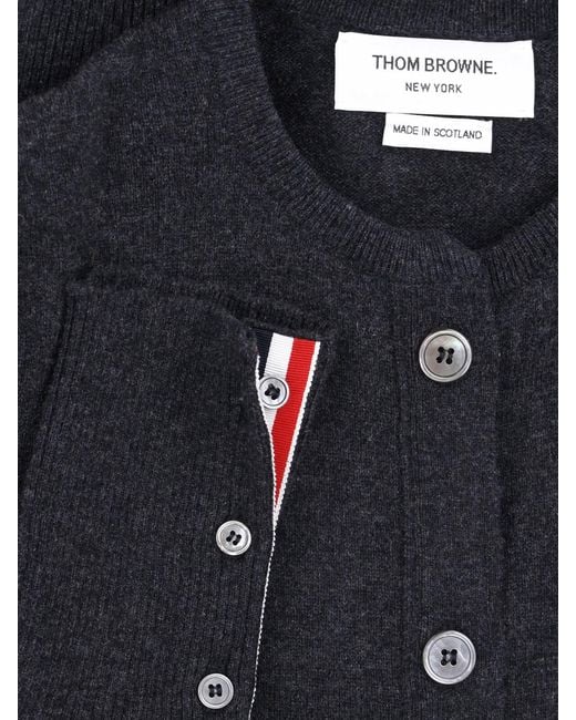 Thom Browne Blue Cardigan "4-Bar"