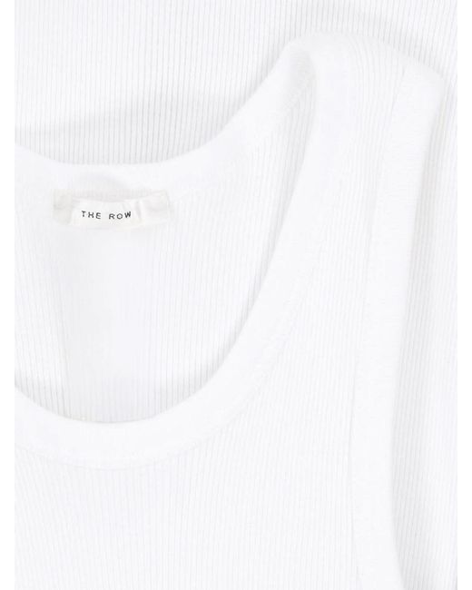 The Row White Ribbed Tank Top for men