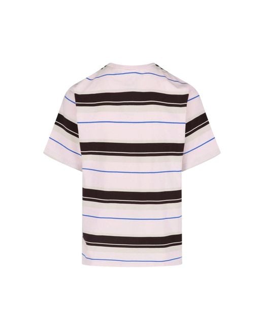 Adidas White Striped T-Shirt for men
