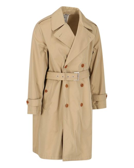 Mens double breasted long trench outlet coat