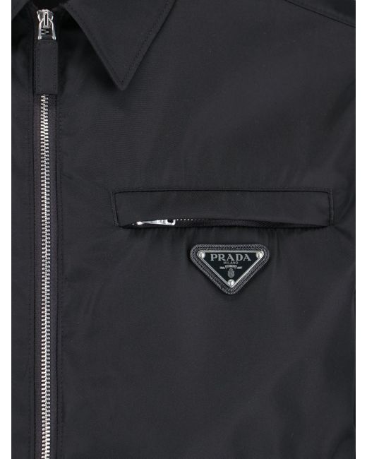 Prada Black 're-nylon' Jacket for men