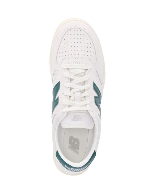 New Balance White Suede Court Sneaker