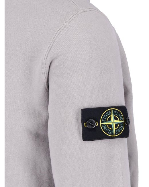 Stone Island Gray Hoodie "Compass" for men