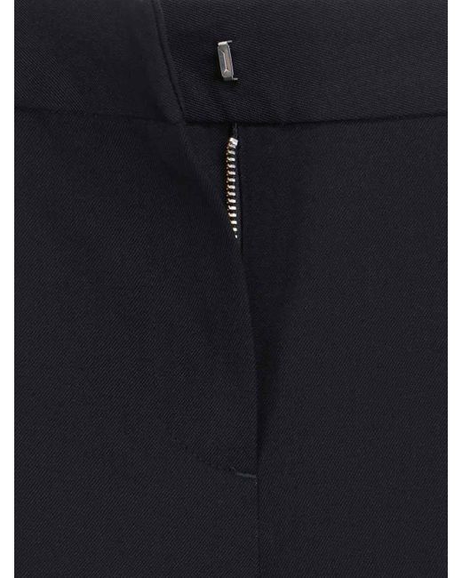Our Legacy Blue Style Wool Gabardine Trousers With Horn Buttons