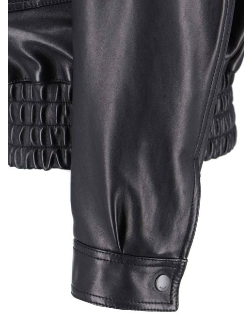 Giacca In Pelle Di Agnello di Saint Laurent in Black