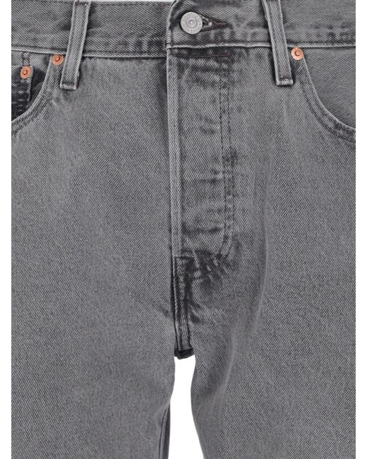 Levi's Strauss Gray "501 Original" Straight Jeans for men