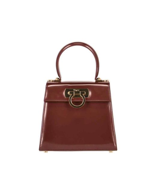 Ferragamo Red "iconic S" Handbag