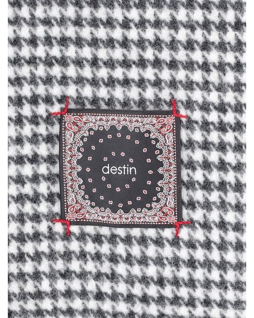 Destin Gray Checked Scarf for men