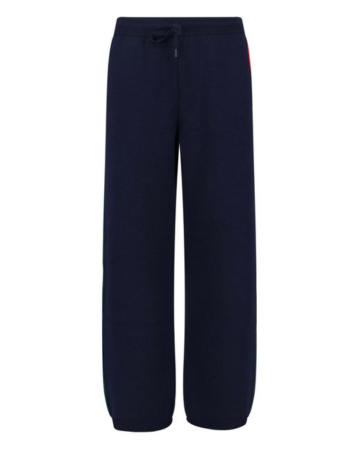 Gucci Blue Wool Sports Pants for men