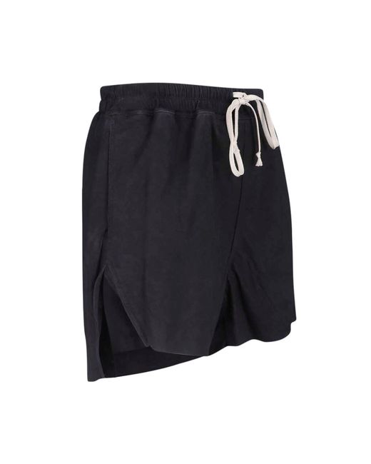 Rick Owens Blue Lambskin Shorts for men