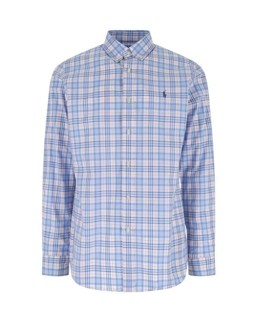 Polo Ralph Lauren Blue Shirts Cotton for men