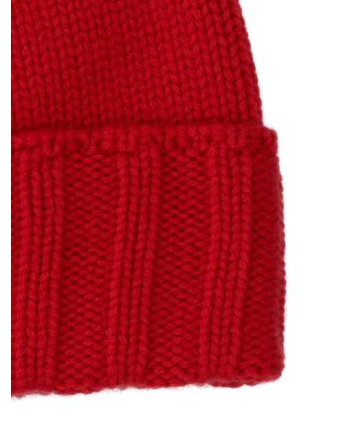 Drumohr Red Cashmere Beanie for men