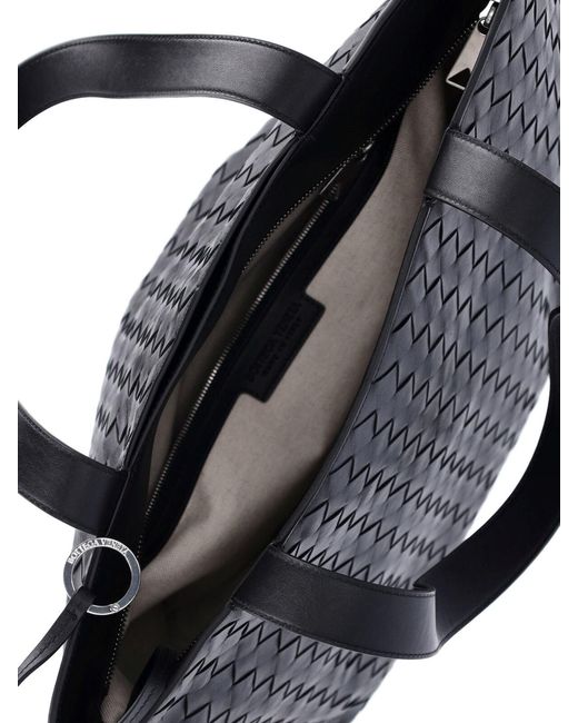 Bottega Veneta Black Small Tote Bag “Intrecciato” for men
