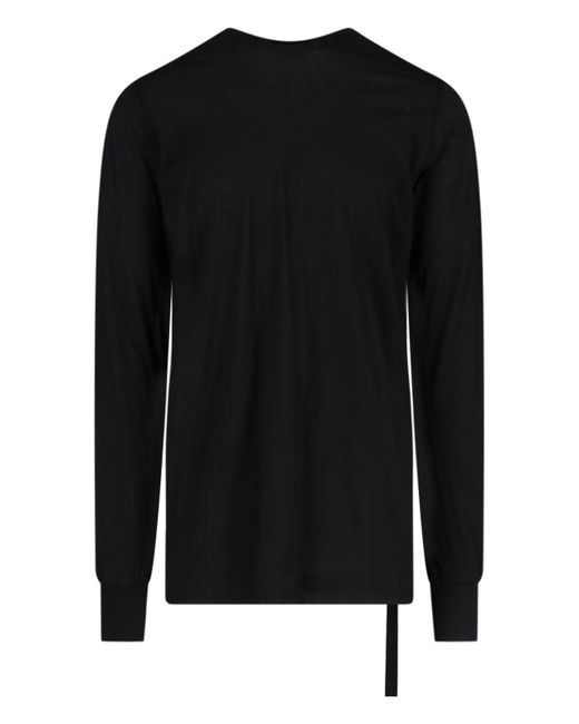 Rick Owens Black Drawstring T-Shirt for men