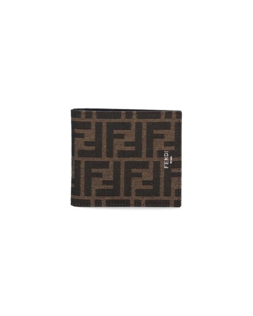 Fendi Black Bi-Fold Wallet "Ff" for men