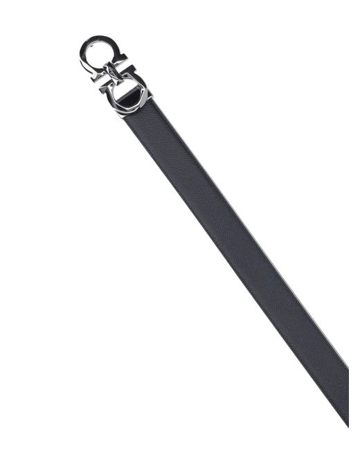 Ferragamo Black Reversible 'gancini' Belt for men