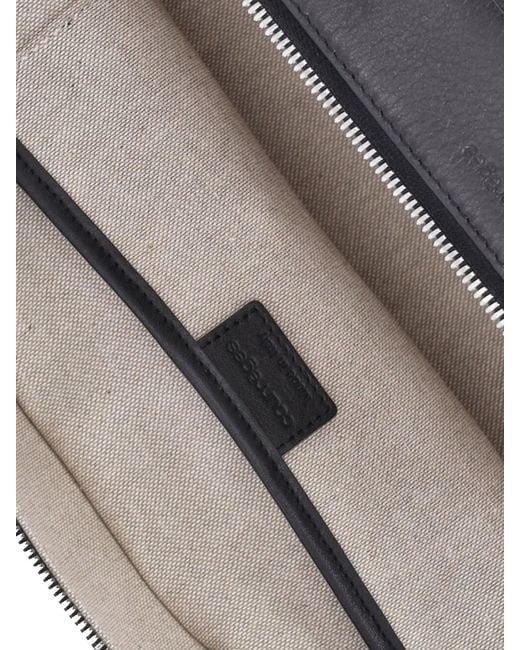 Courreges Black Structured Cow Leather Shoulder Bag