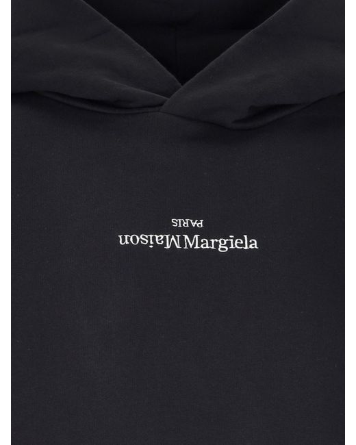 Maison Margiela Blue Logo Hoodie for men