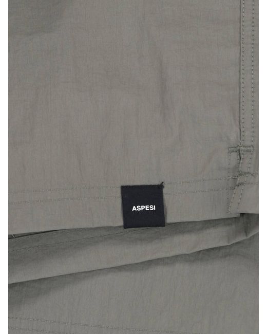 Aspesi Gray Logo Swimsuit for men