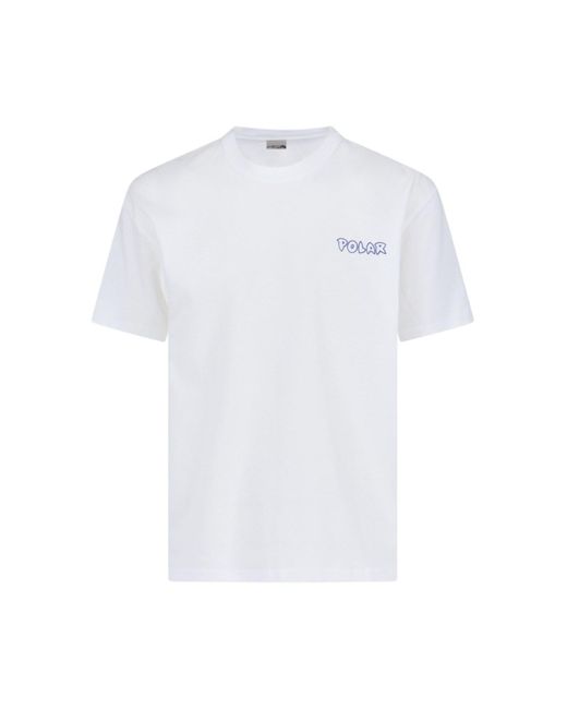 POLAR SKATE White 'crush' T-shirt for men