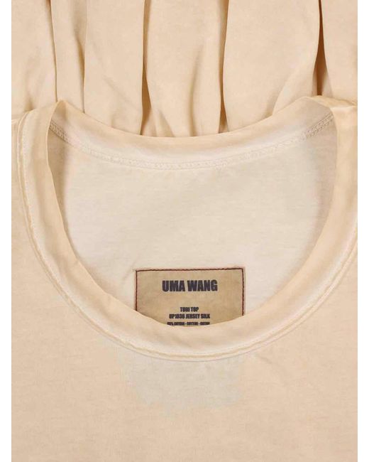 Uma Wang Natural Flared T-Shirt Todi