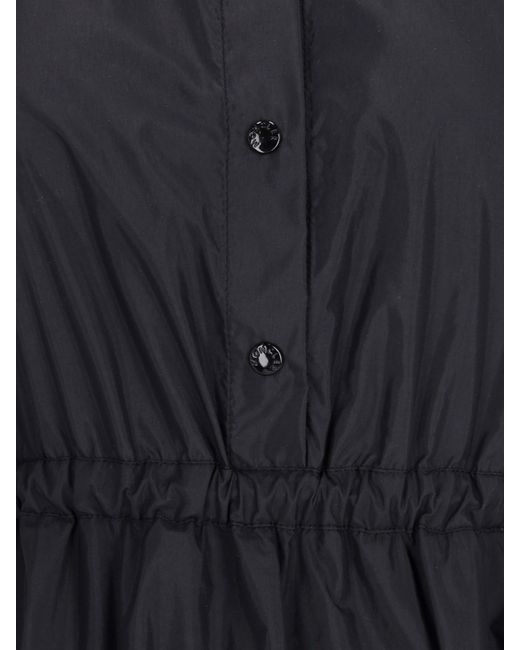 Moncler Black Shirt Midi Dress