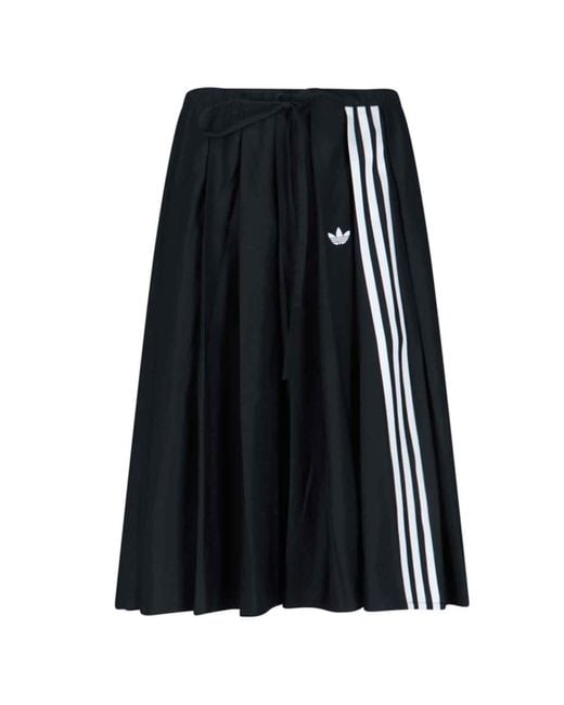Adidas Black Pleated Midi Skirt