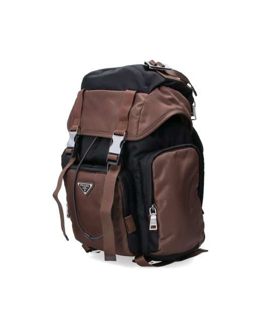 Prada Black Backpack Logo for men