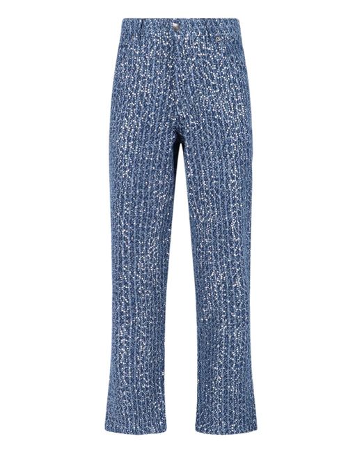 Charles Jeffrey Blue Sequin Jeans for men